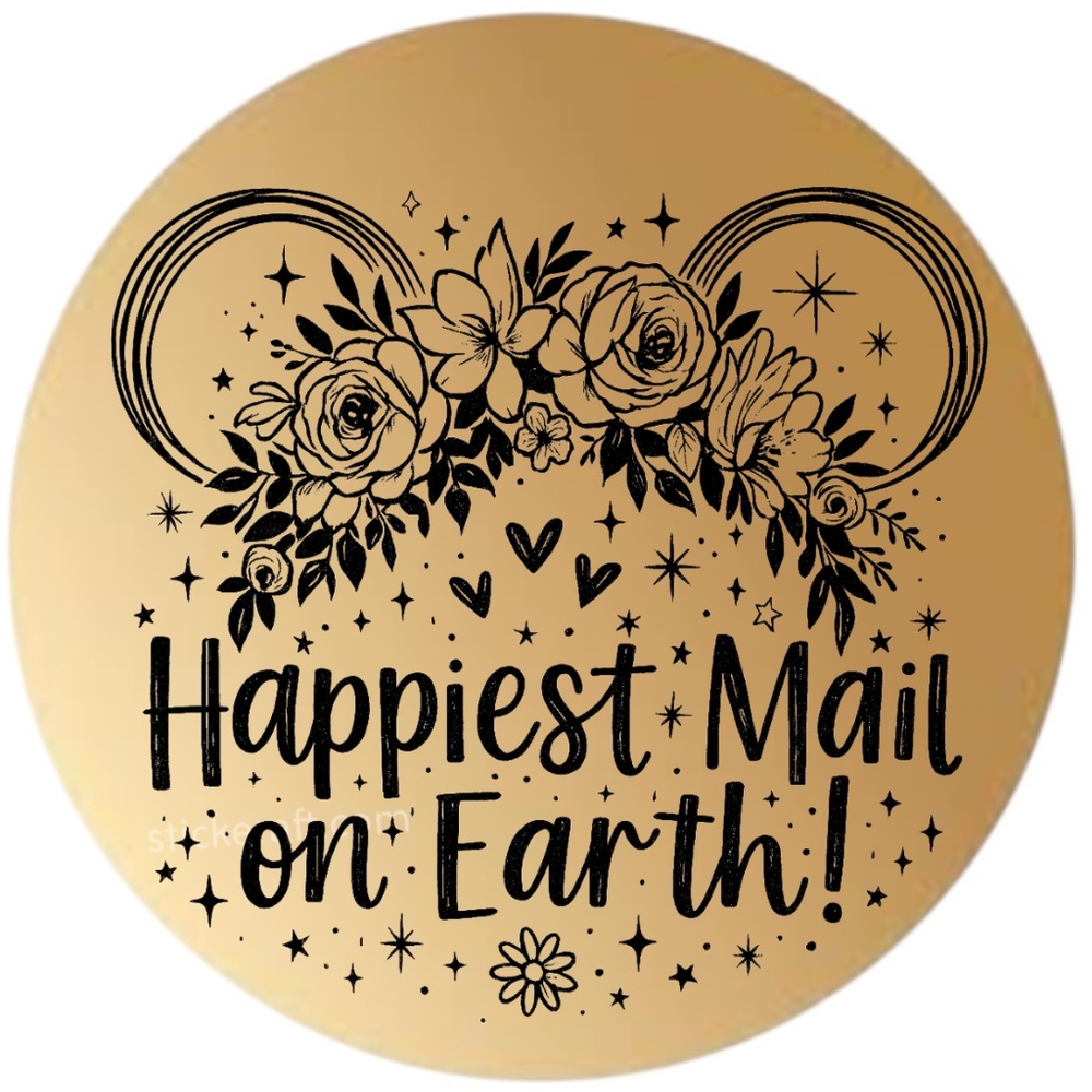 Happiest Mail on Earth Sticker 2” | Cute DISNEY Label | Small Biz Packaging - Picture 10 of 14